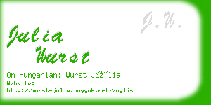 julia wurst business card